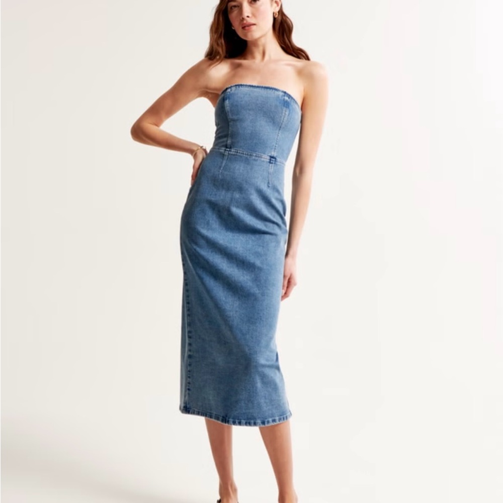 Strapless Denim Dress